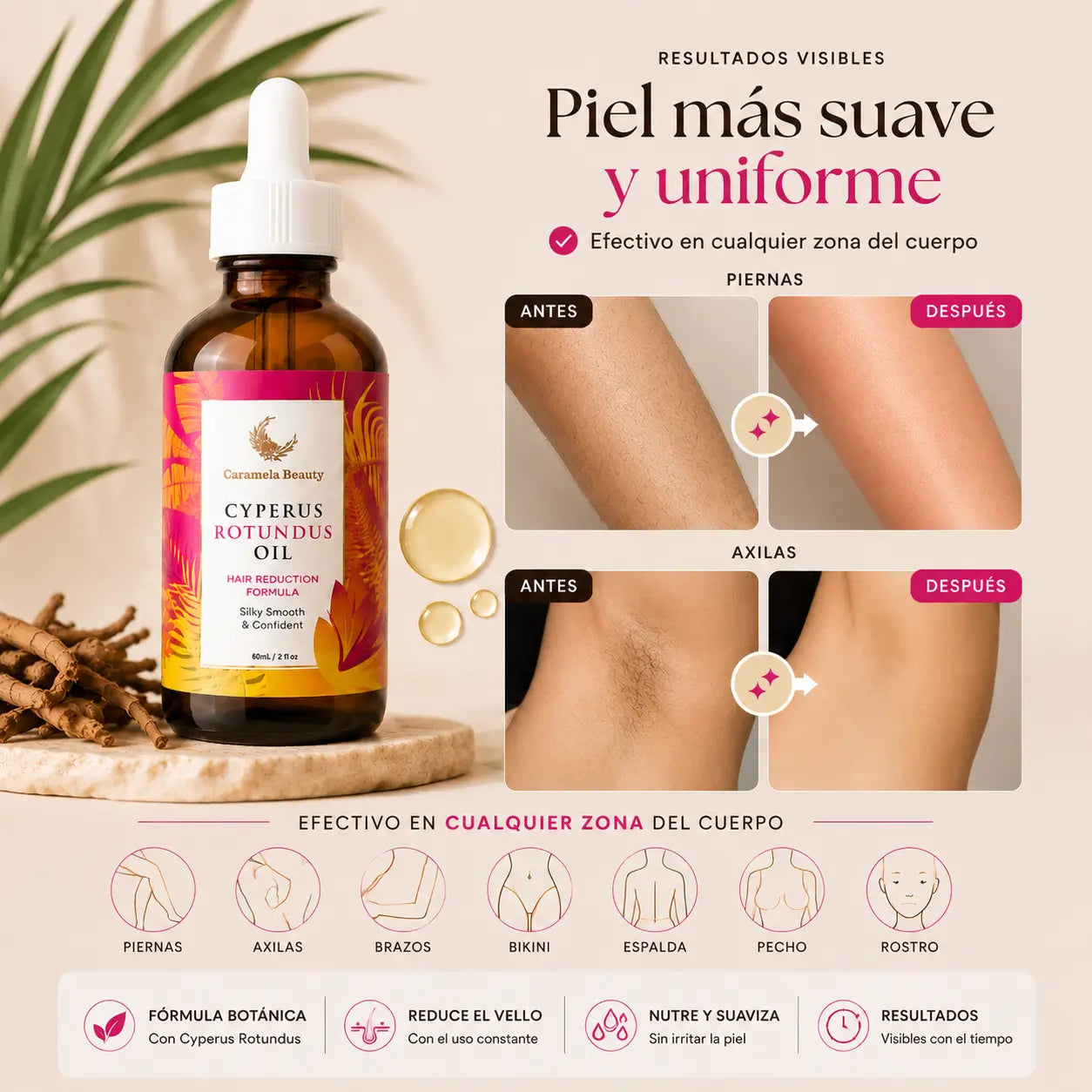 Aceite Reductor: Menos Vello Y Piel Más Suave